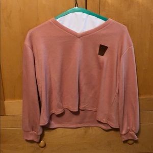 ZAFUL LONG SLEEVE SHORT CUT SHIRT